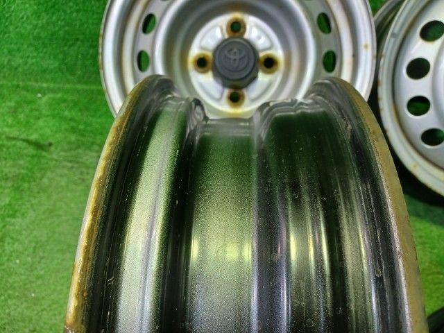  トヨタ TOYOTA サクシード NHP 160 V ホイール スチール シルバー 14インチ 5 J 4穴 4本 100 14インチ ホイール