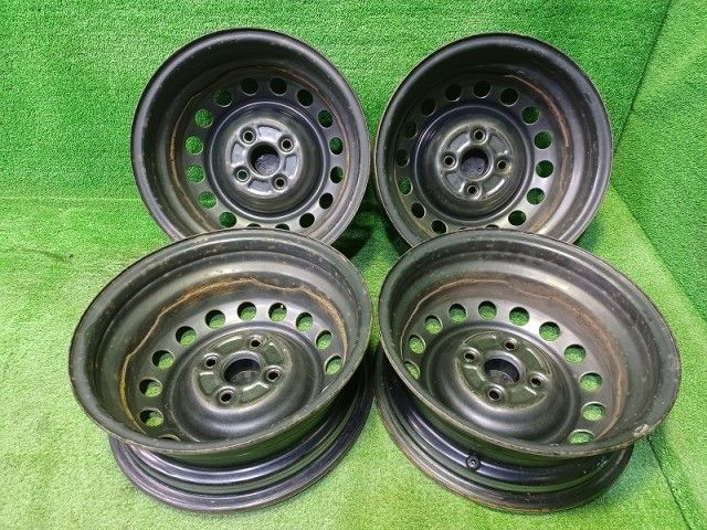 トヨタ TOYOTA サクシード NHP 160 V ホイール スチール シルバー 14インチ 5 J 4穴 4本 100