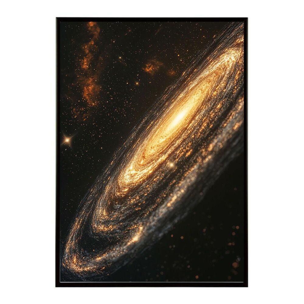 【B1サイズ（約73x103cm）】【lm-poster-366】【フレーム付き】宇宙 ポスター 銀河 惑星 星 星空 アートプリント 北欧風 壁掛け モダン リビング 玄関 寝室 子供部屋