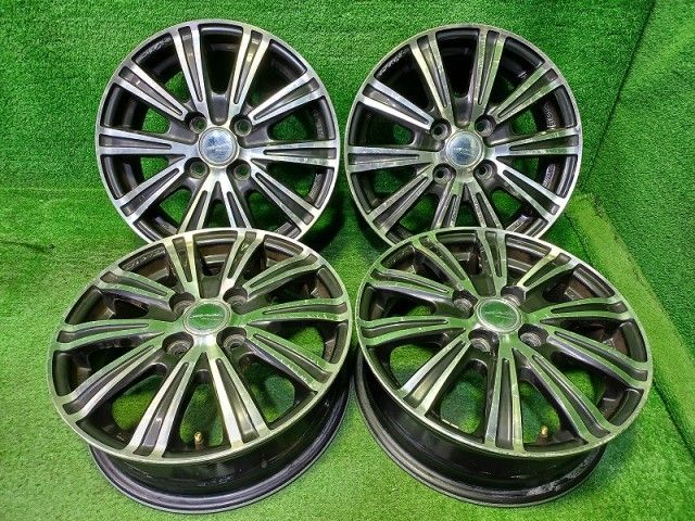 スマック 軽自動車 ホイール アルミ ガンメタポリッシュ 14インチ 4 5 J 4穴 4本 100 45