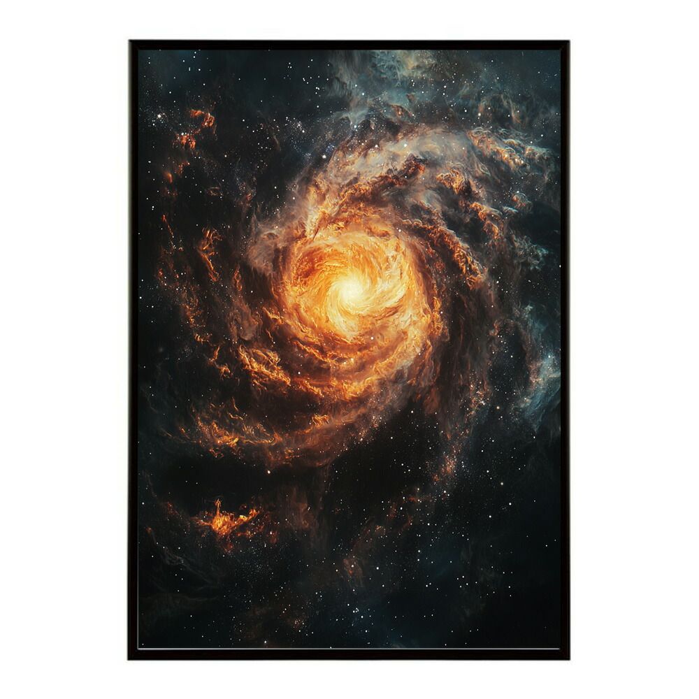 ENKEEO 銀河の星空デザイン ロングボード A1サイズ（約59x84cm）】【lm-poster-367】【フレーム付き】宇宙