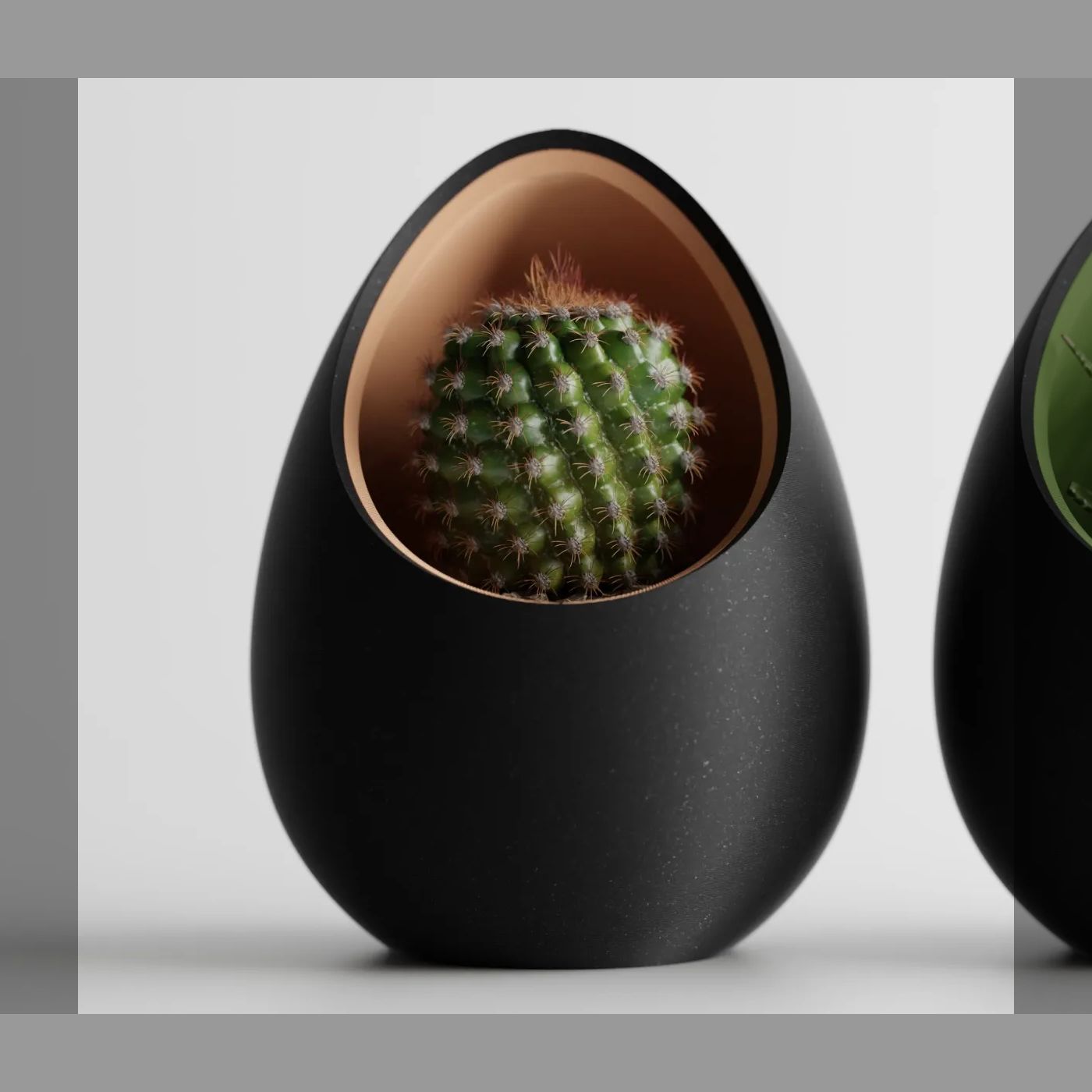 3dプリンター鉢 タマゴ 2号 2個セット 作家鉢 植木鉢 - メルカリ