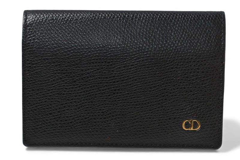 クリスチャンディオール カードケース 名刺入れ Christian Dior ヴィンテージ レザー ブラック