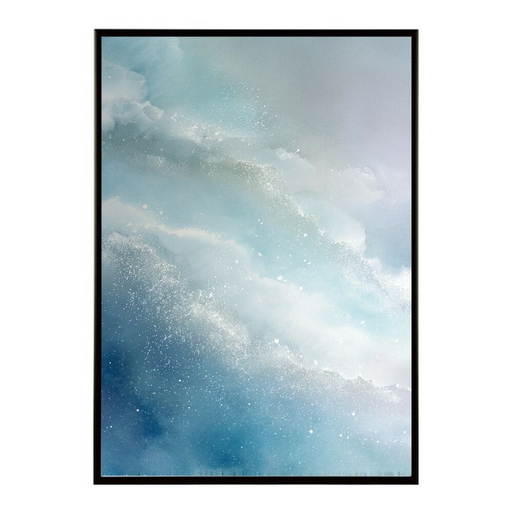 【A3サイズ（約30×42cm）】【lm-poster-3892】【フレーム付き】ポスター 水色界隈 部屋飾り 深海 海 青 光 幻想的 推し活 壁掛け 神秘的