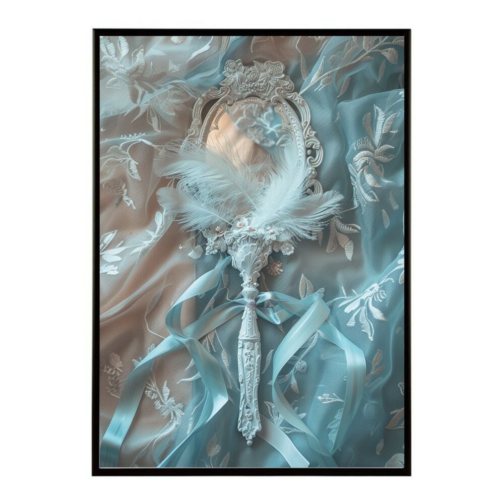 A1サイズ（約59x84cm）】【lm-poster-3727】【フレーム付き】ポスター 天使界隈 水色界隈 地雷系 病みかわいい 部屋飾り イラスト  壁掛け 韓国風 量産型女子 推し活, image size:1000x1000