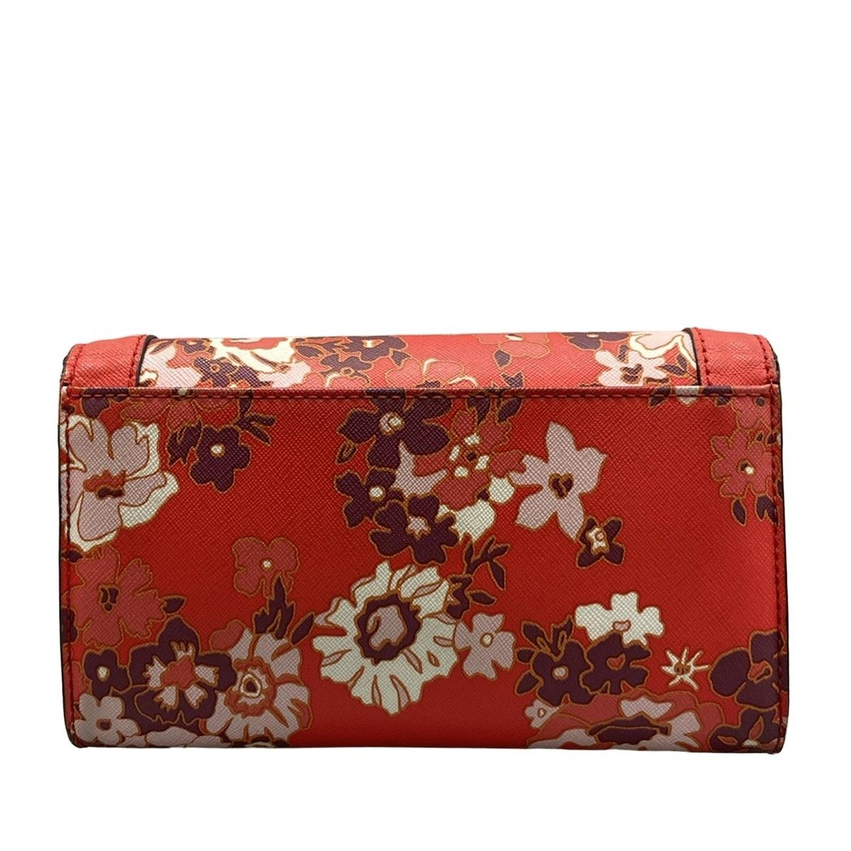 MICHAEL KORS(マイケルコース) 財布 レッド×パープル×マルチ チェーンウォレット/花柄 レザー MICHAEL KORS(マイケルコース) 財布 レッド×パープル×マルチ チェーン