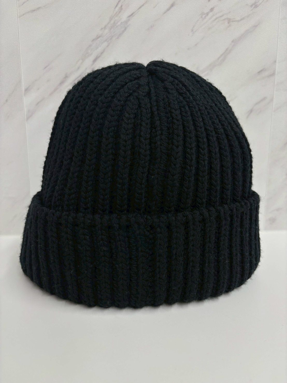 PRADA プラダ ニット帽 ビーニー 黒 ブラック トライアングル ロゴ