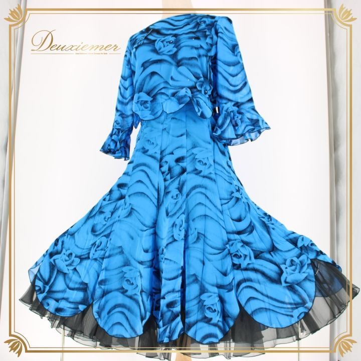 社交ダンス 衣装 スタンダード 上下セット ツーピース レッスンウェア