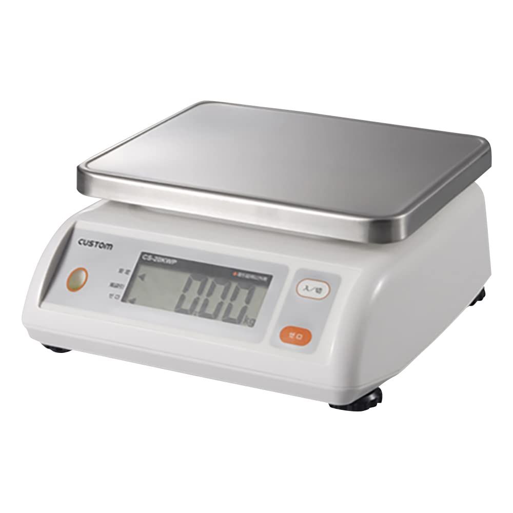 カスタム CUSTOM 防水デジタルはかり 20 kg ステンレス皿付 CS-20 KWP