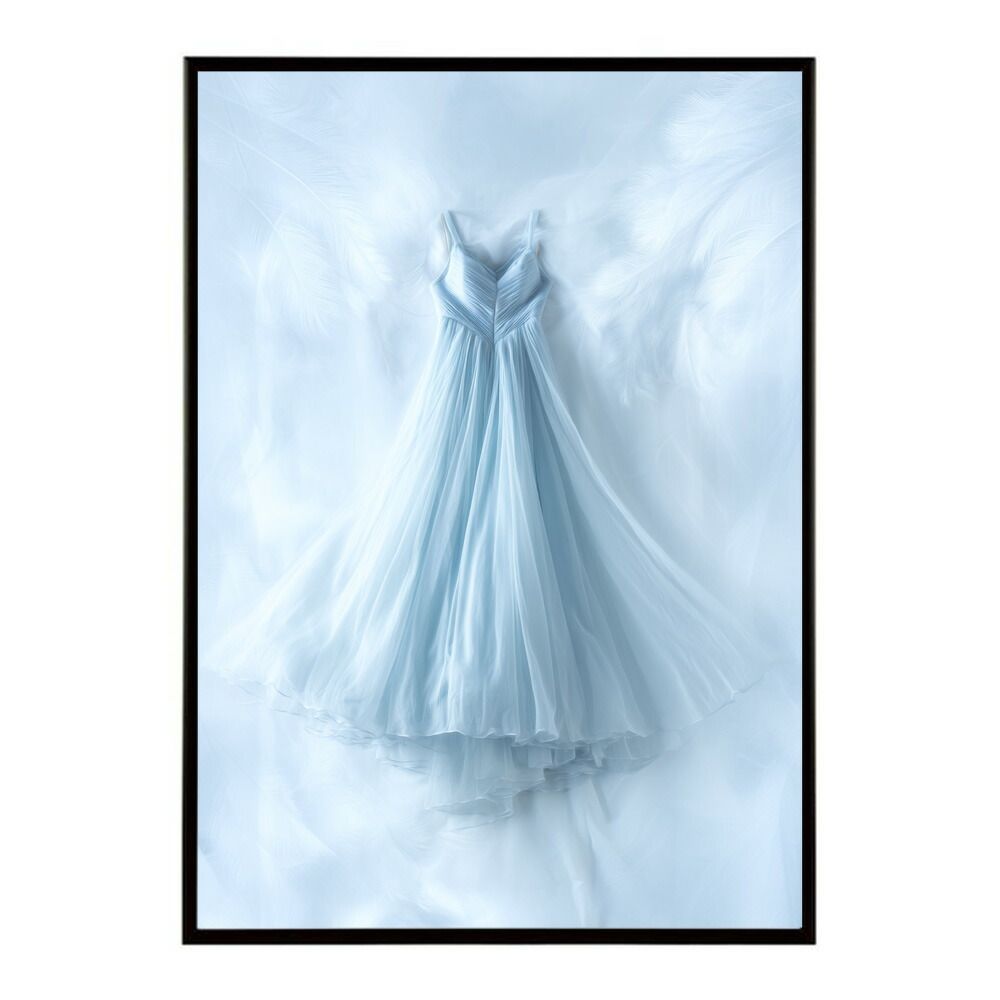 【A2サイズ（約42x59cm）】【lm-poster-3783】【フレーム付き】ポスター 天使界隈 水色界隈 地雷系 病みかわいい 部屋飾り イラスト 壁掛け 韓国風 量産型女子 推し活