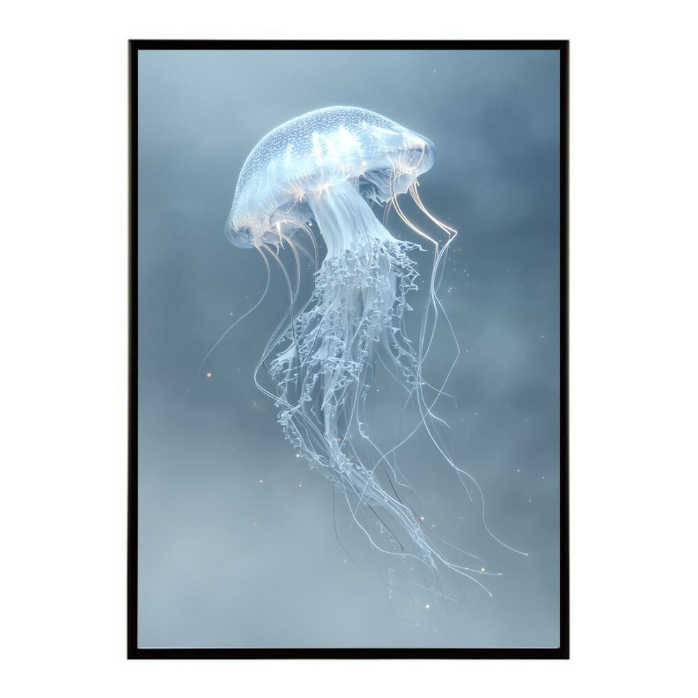 【A2サイズ（約42x59cm）】【lm-poster-3786】【フレーム付き】ポスター 天使界隈 水色界隈 地雷系 病みかわいい 部屋飾り イラスト 壁掛け 韓国風 量産型女子 推し活