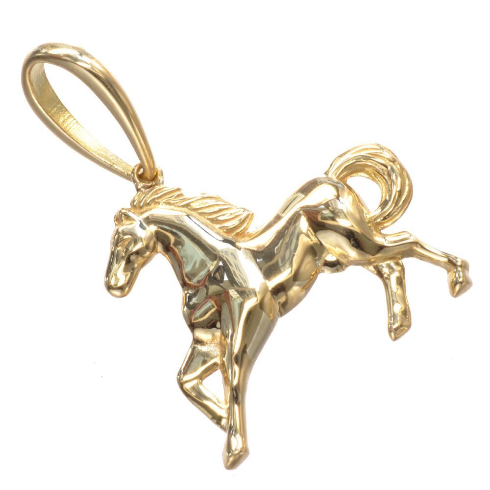 ペンダントトップ メンズ 18金 K 18 馬 ホース ペンダントヘッド ネックレストップ イエローゴールド 地金 男性用 刻印入り シンプル プレゼント ギフト マート Shops店