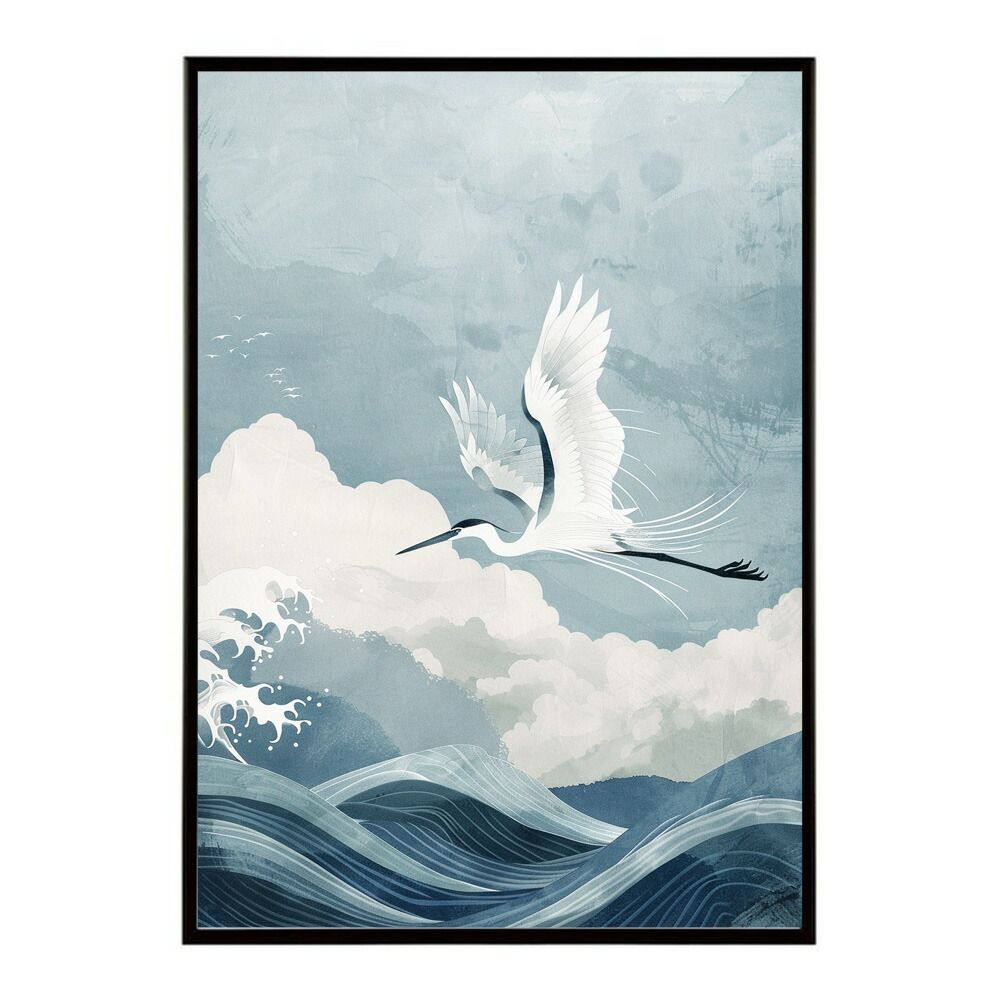 【B1サイズ（約73x103cm）】【lm-poster-3794】【フレーム付き】ポスター 天使界隈 水色界隈 地雷系 病みかわいい 部屋飾り イラスト 壁掛け 韓国風 量産型女子 推し活