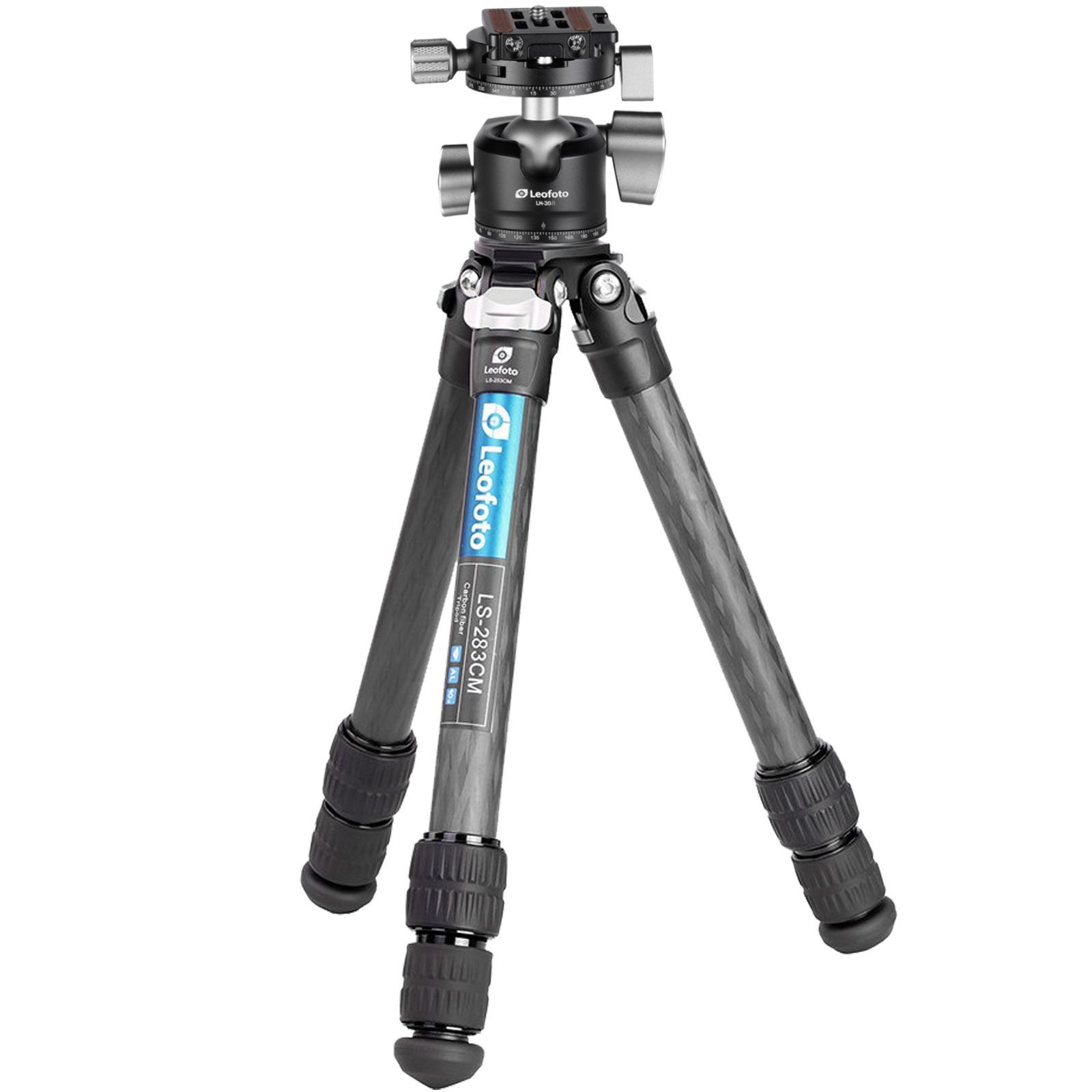 Leofoto レオフォト LS 283 CM LH 30 R カーボン三脚 自由雲台セット レンジャー コンパクト シリーズ 最大脚径28 mm 3段 3 8 1 4インチ対応 ボール径30 ノブタイプ プレートNP 50付属 アルカスイス互換