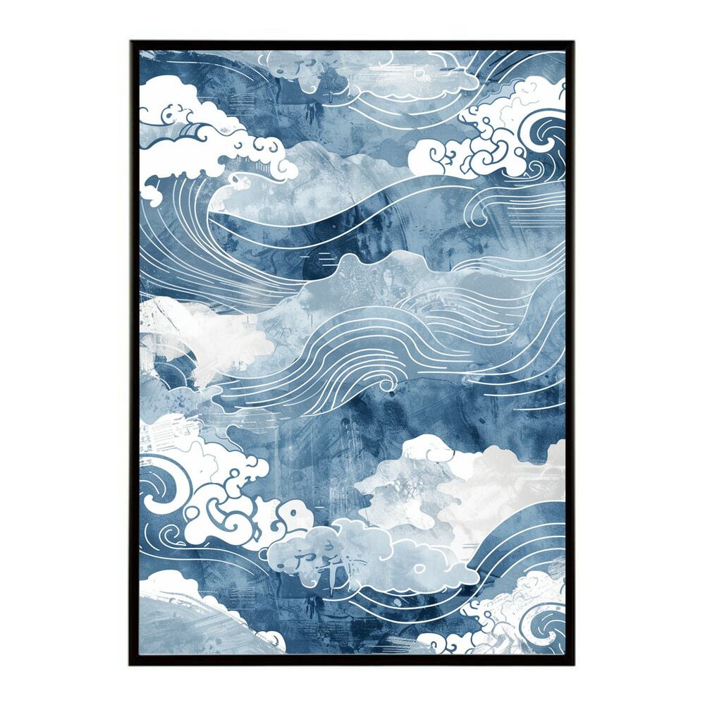 【A2サイズ（約42x59cm）】【lm-poster-3833】【フレーム付き】ポスター 水色界隈 部屋飾り 深海 海 青 光 幻想的 推し活 壁掛け 神秘的