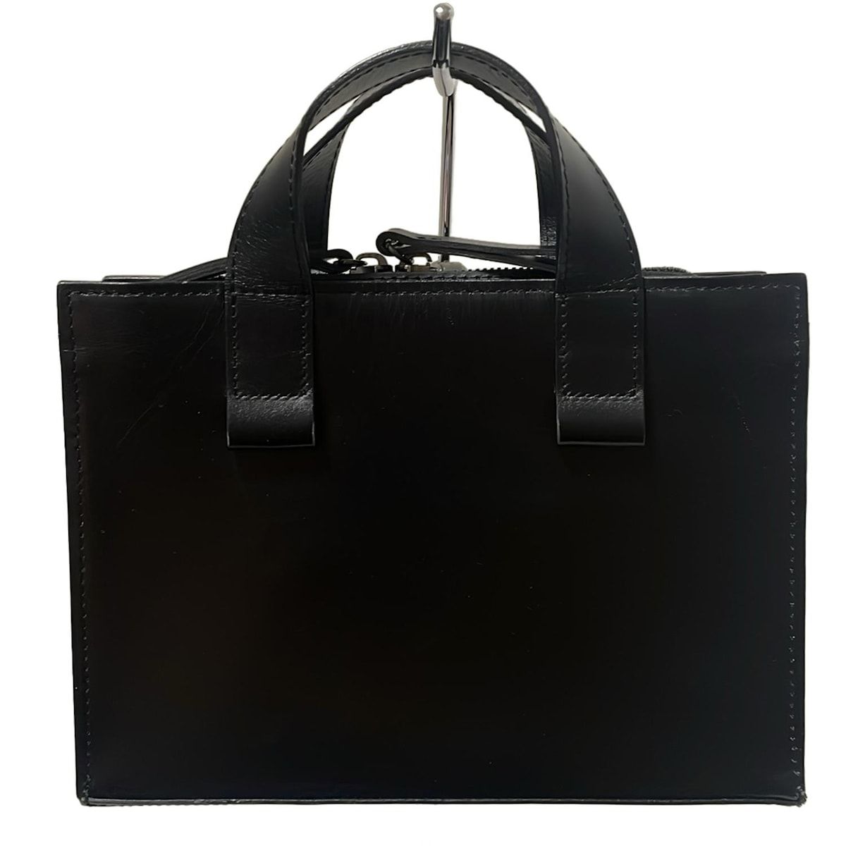 ディスコード ヨウジヤマモト ミニ ハンドバッグ 黒 牛革 保証書 保存袋付き ディスコード ヨウジヤマモト ミニ ハンドバッグ 黒 牛革 保証書 保存