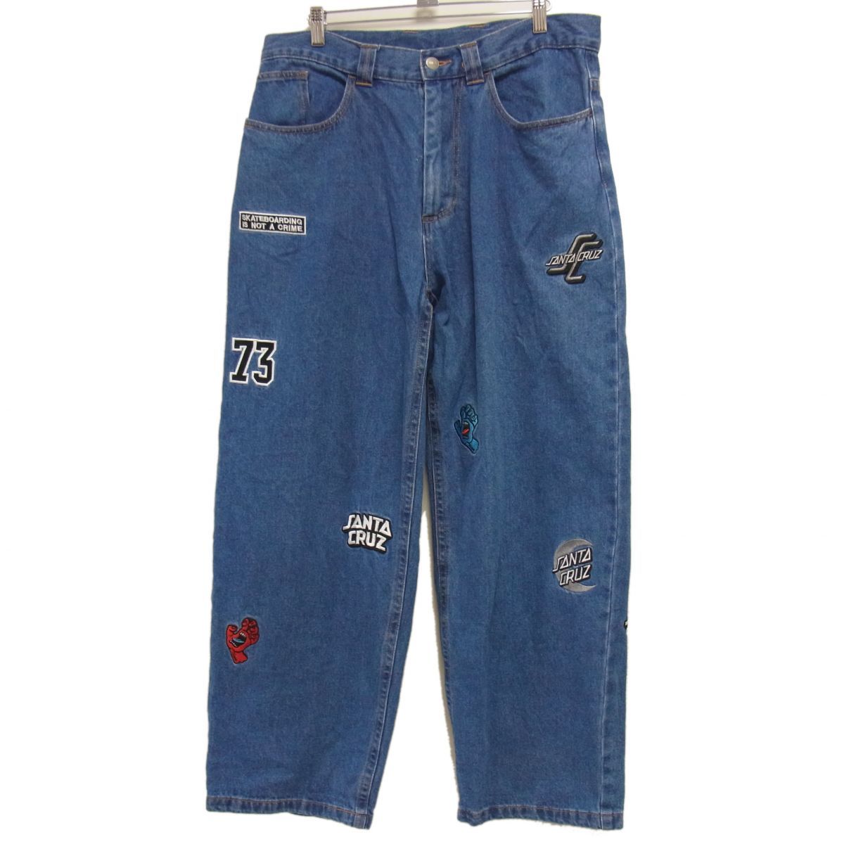 ☆SANTA CRUZ サンタクルーズ ワイドテーパード バギーデニム ムラサキ