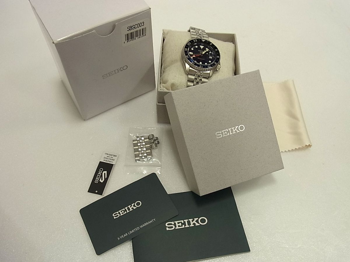  SEIKO セイコー 5スポーツ SKX スポーツ スタイル メカニカル 自動巻き メンズ 腕時計 SBSC003 GMT シースルーバック ジョガーパンツ 自動巻き時計 腕時計(アナログ)