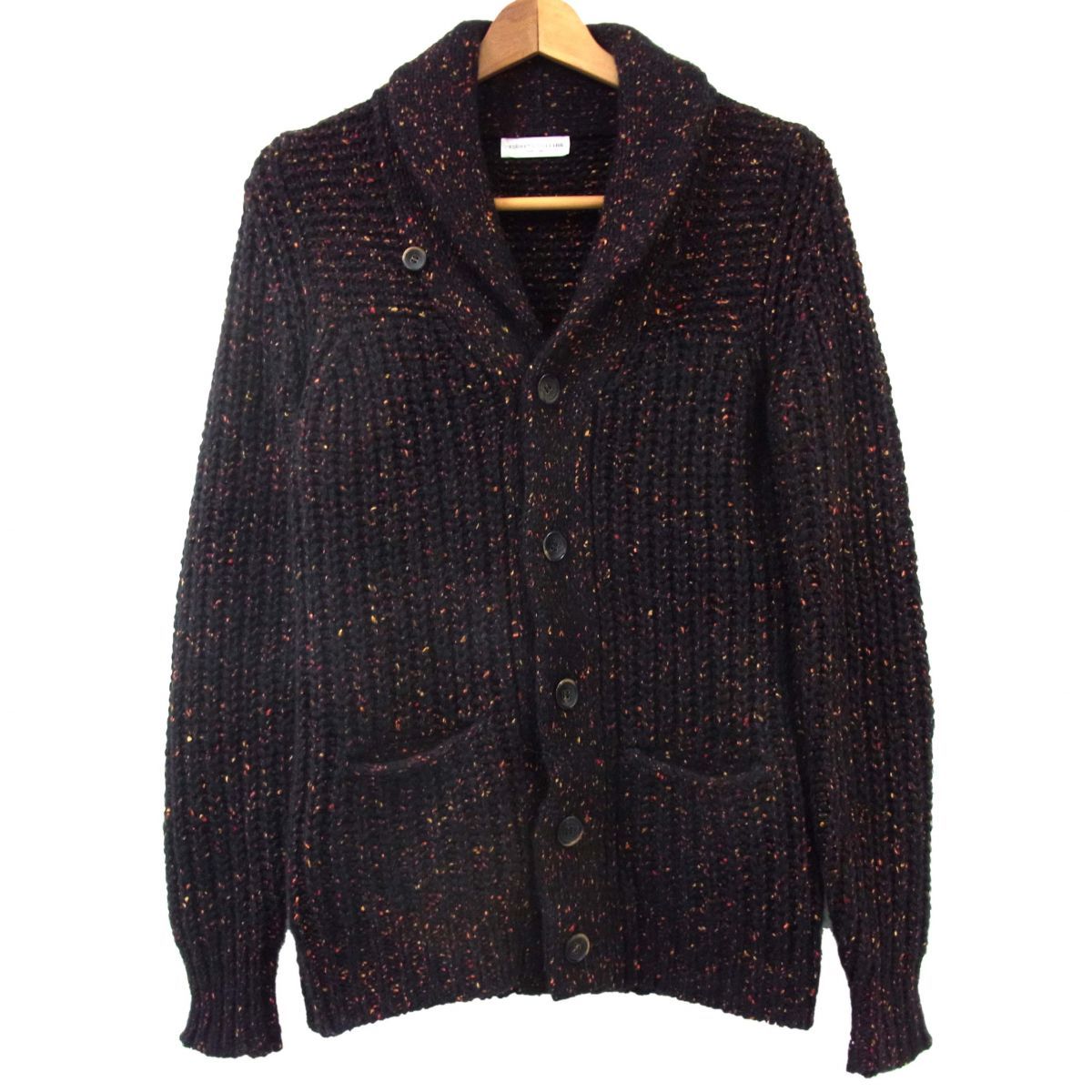 roberto colina×International Gallery BEAMS ショール カーディガン ネップ ニット シルク モヘヤ混 イタリア製 メンズ