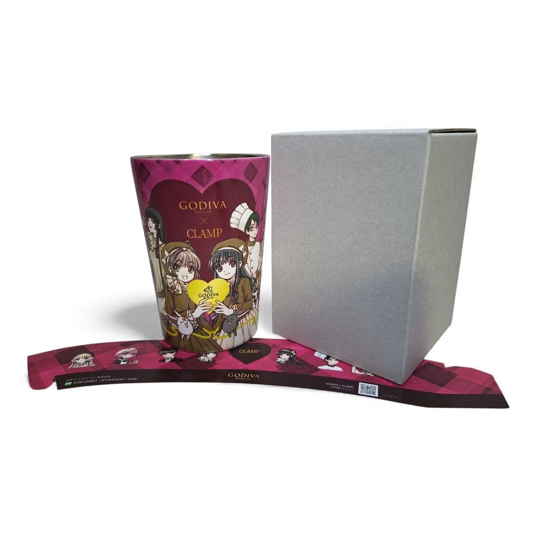 GODIVA × CLAMP コラボ　タンブラー　スリーブ型シール付き　2点 GODIVA×CLAMP コラボ タンブラー スリーブステッカー付き
