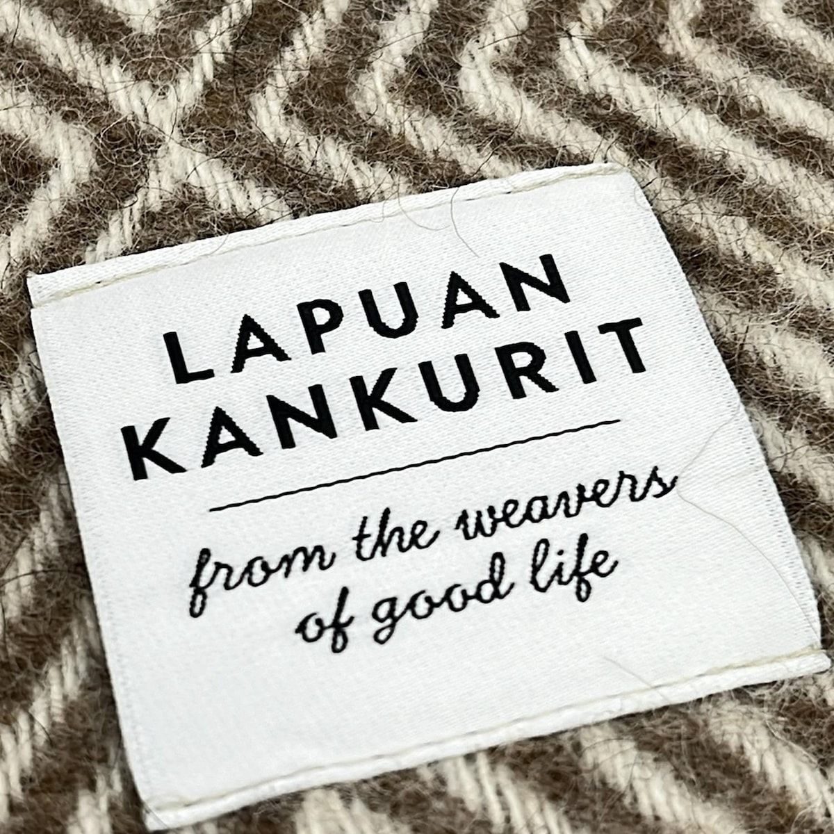 LAPUAN KANKURIT ラプアンカンクリ マフラー - グレーベージュ×アイボリー ウール