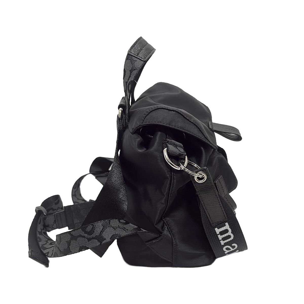 marimekko マリメッコ リュックサック - 黒 ミニバッグ レザー