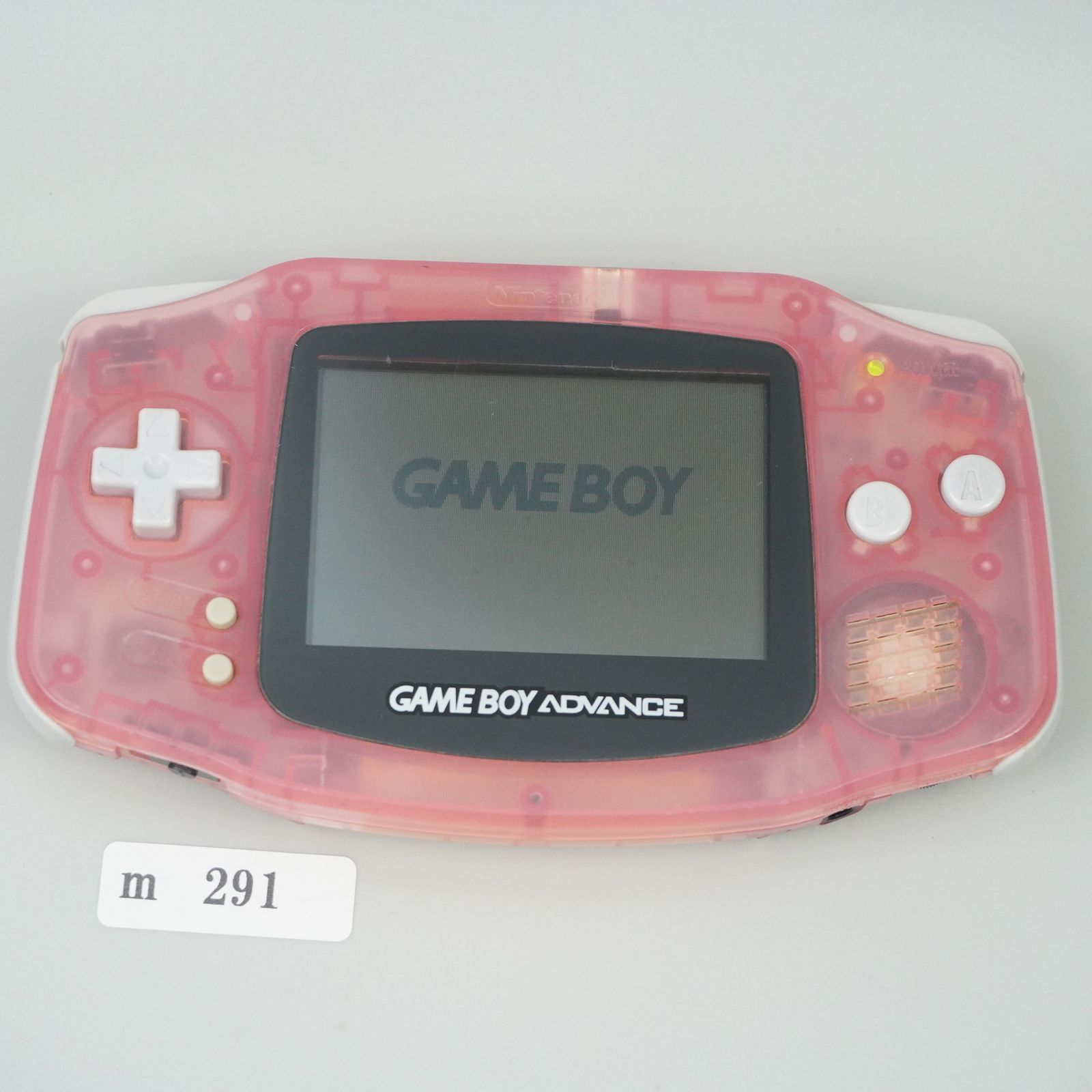 m291】 ゲームボーイアドバンス 本体 ミルキーピンク 動作確認済み