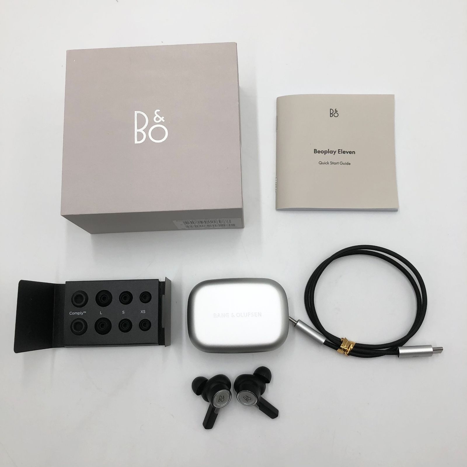 バング アンド オルフセン Bang Olufsen 完全ワイヤレスイヤホン Beoplay Eleven Natural Aluminium アクティブノイズキャンセリング 防塵 防滴IP 57認定 Bluetooth