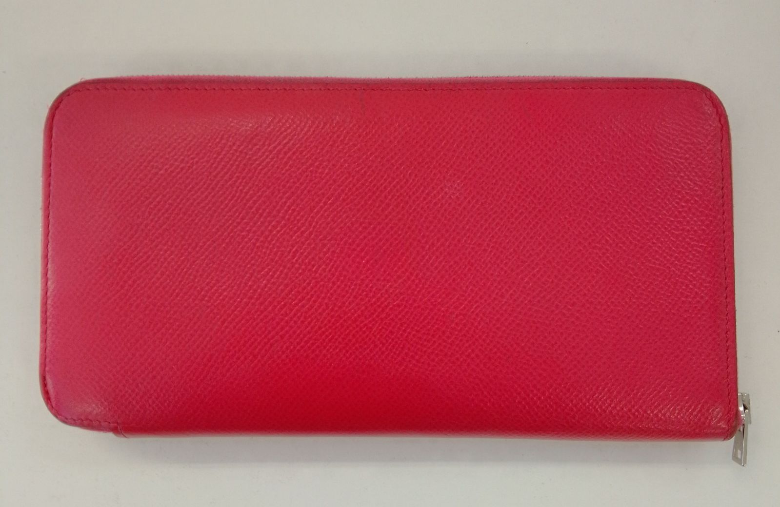 ANH 15 エルメス アザップロングシルクイン ラウンドファスナー長財布 シルバー金具