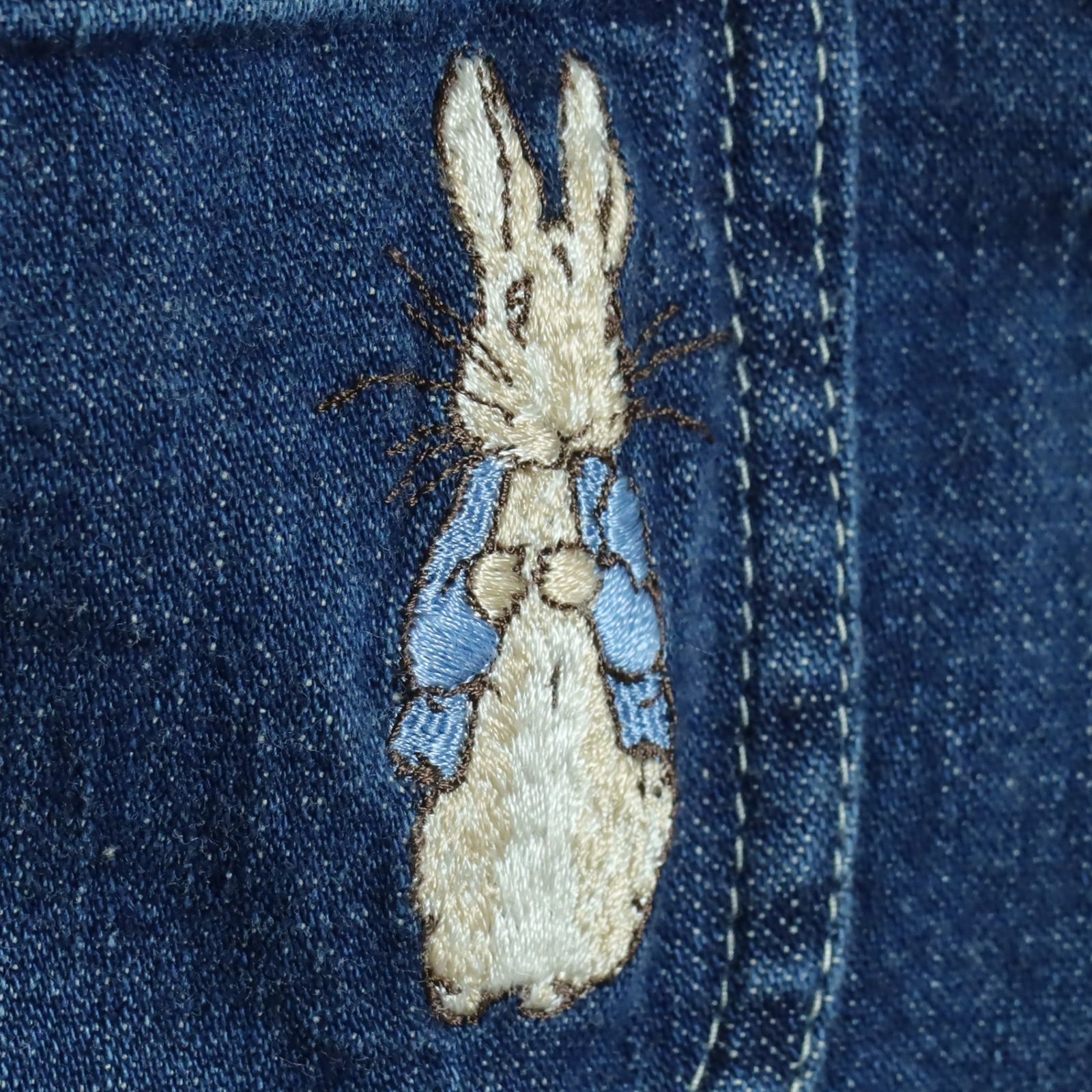 美品】ピンクハウス☆ピーターラビット刺繍♪デニムジャケット 大きい