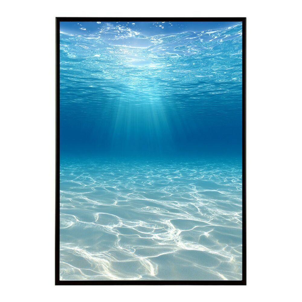 【A3サイズ（約30×42cm）】【lm-poster-3892】【フレーム付き】ポスター 水色界隈 部屋飾り 深海 海 青 光 幻想的 推し活 壁掛け 神秘的