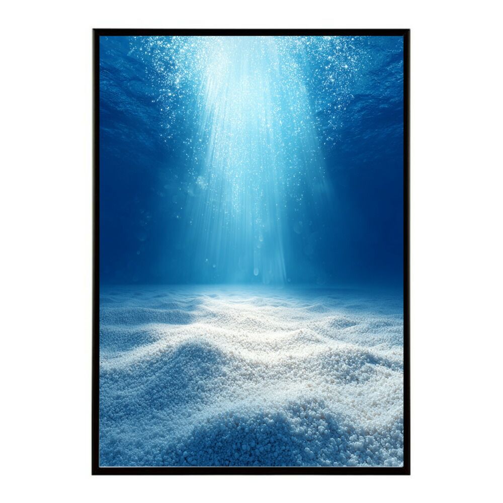 【A1サイズ（約59x84cm）】【lm-poster-3983】【フレーム付き】ポスター 水色界隈 部屋飾り 深海 海 青 光 幻想的 推し活 壁掛け 神秘的