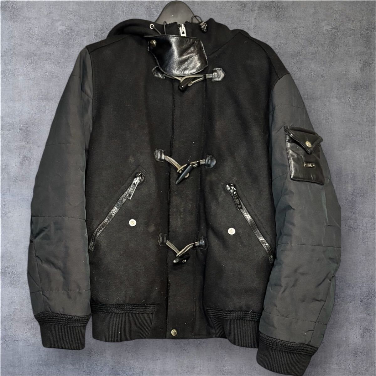 Lab. PAL ZILERI テック ダッフル ボンバージャケット 46 黒 