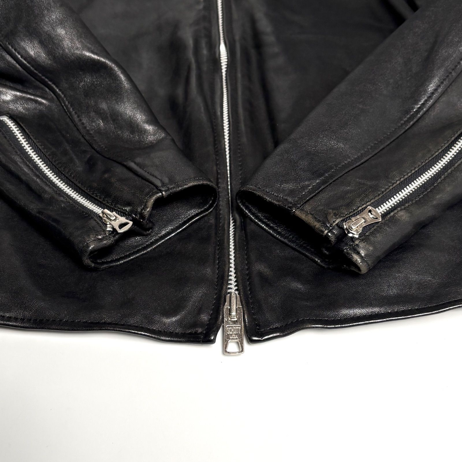 羊革】Schott x FREAK'S STORE 別注 レザー ライダースジャケット 黒 L