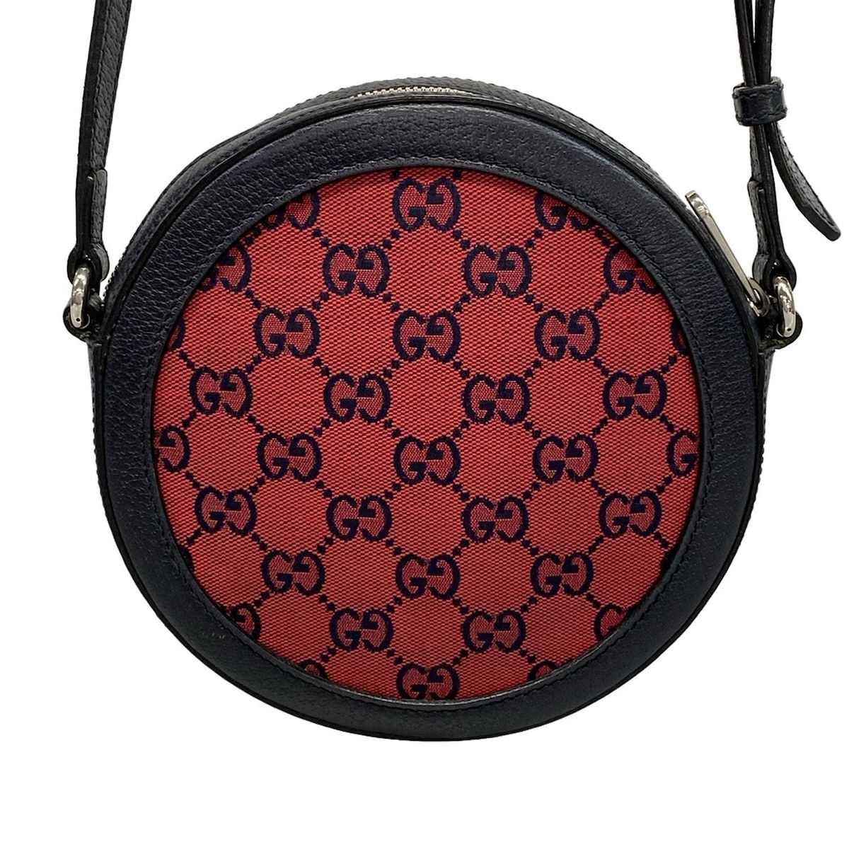 GUCCI(グッチ) ショルダーバッグ GG柄 658825 レッド×黒 チェーン