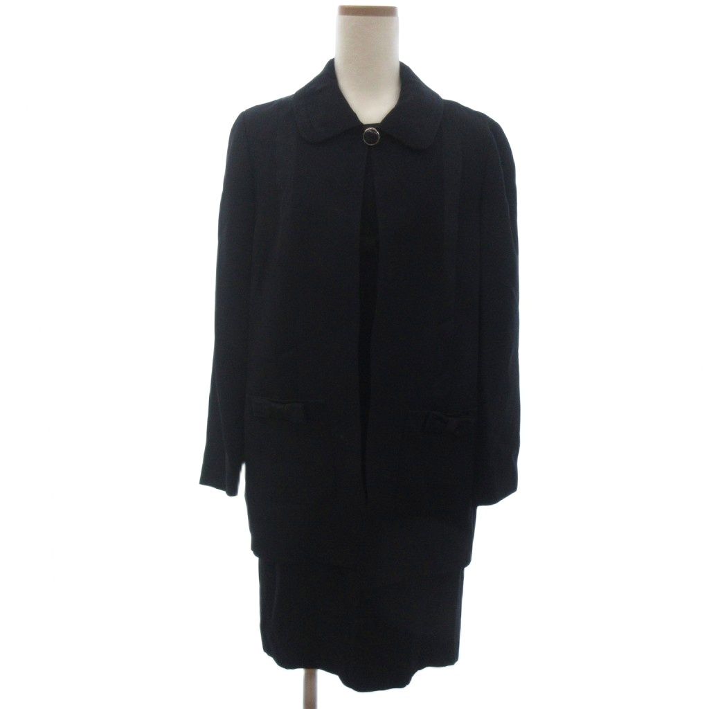 クレージュ courreges フォーマル ワンピース ジャケット セット リボン ネイビー 9 AR GY 14