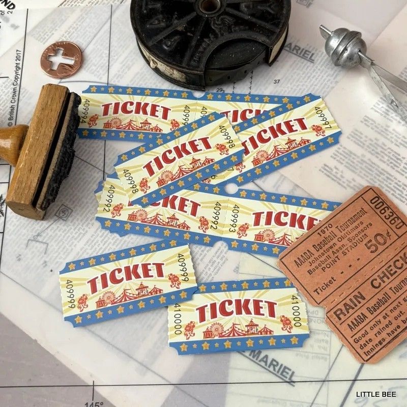 643・A-1412 ピエローチケット 50枚 ジャンクジャーナル ハンドメイド