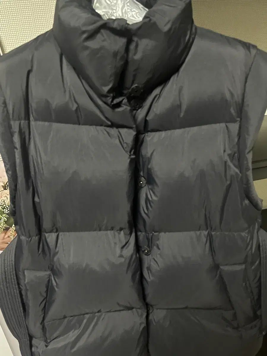 フレッシュラベル トープ ダウン ベスト ブラック ブラウン