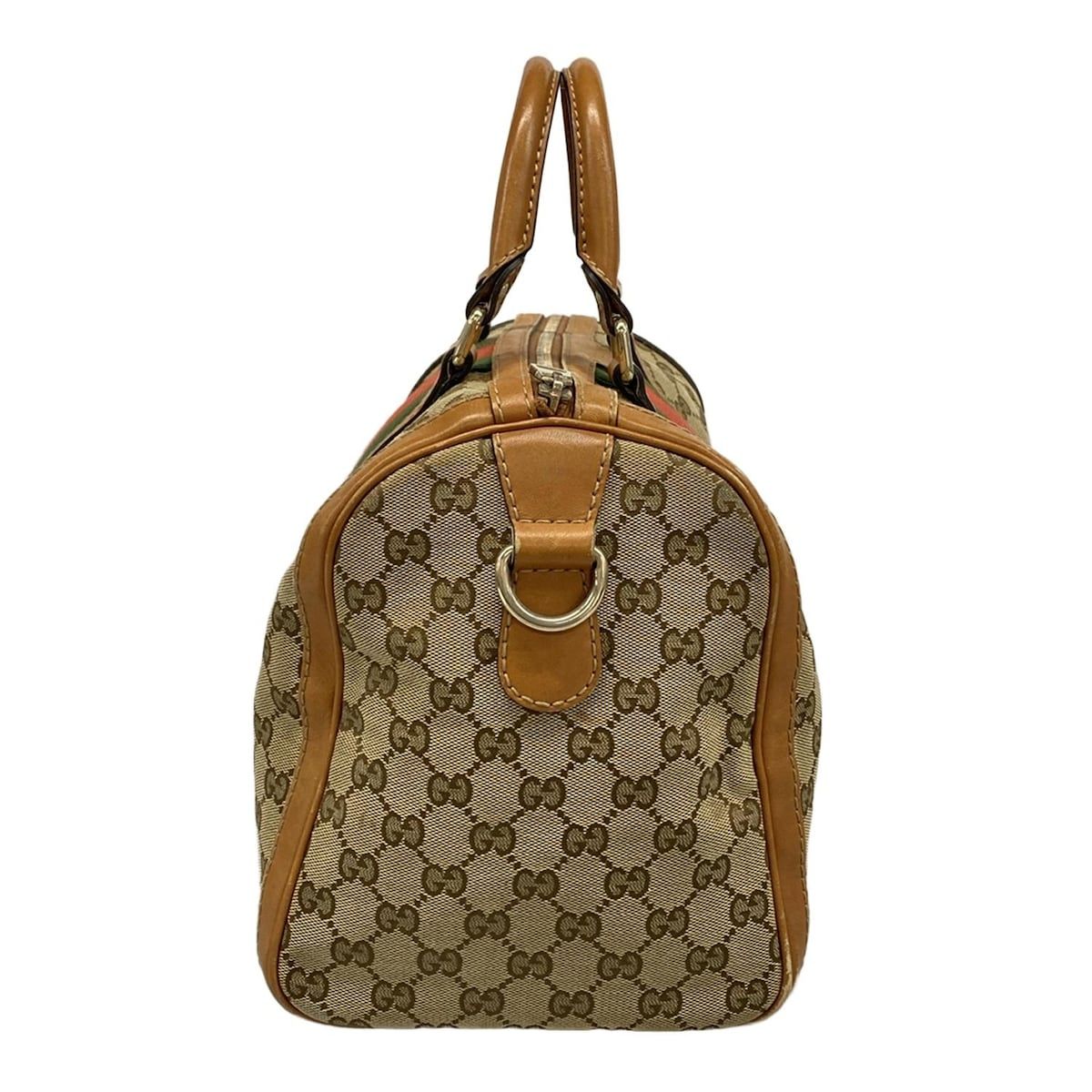 GUCCI グッチ ハンドバッグ GG柄 シェリー ウェブ 247205 ベージュ×ブラウン×マルチ ミニボストン レザー