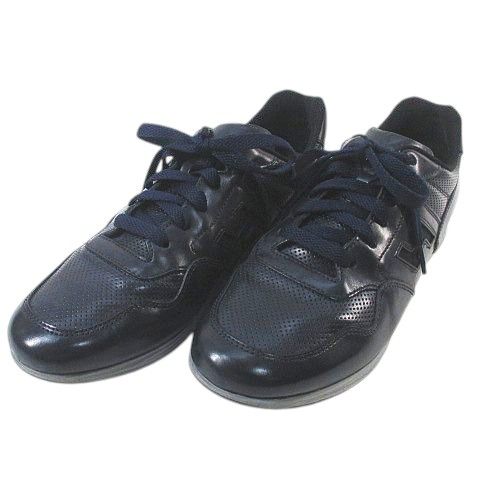 【中古】ホーガン HOGAN ローカットスニーカー 6.5 ネイビー 紺 レザー イタリア製 メンズ ホーガン HOGAN ローカットスニーカー 6.5 ネイビー 紺 レザー