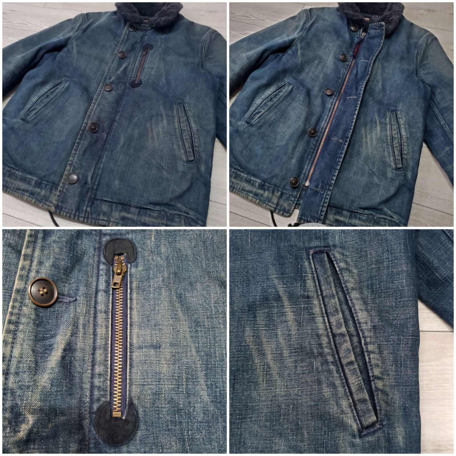 BLUEBLUEブルーブルー□美品 2015年 即完品 日本製 アンティーク USED 