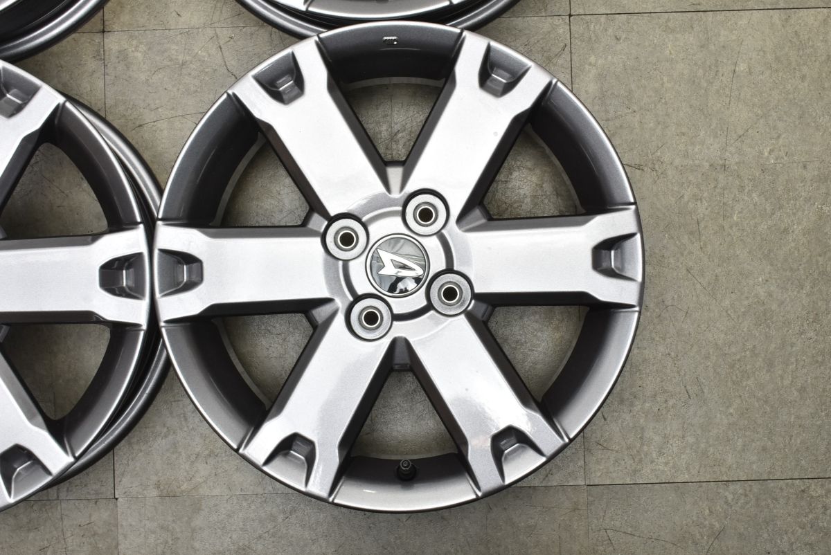 新車外し ダイハツ タフト Gターボ 15 in 4 5 J 45 PCD 100 ガンメタリック塗装 4本 ミラ ムーヴ タント ウェイク キャスト コペン リアカメラ クーペ