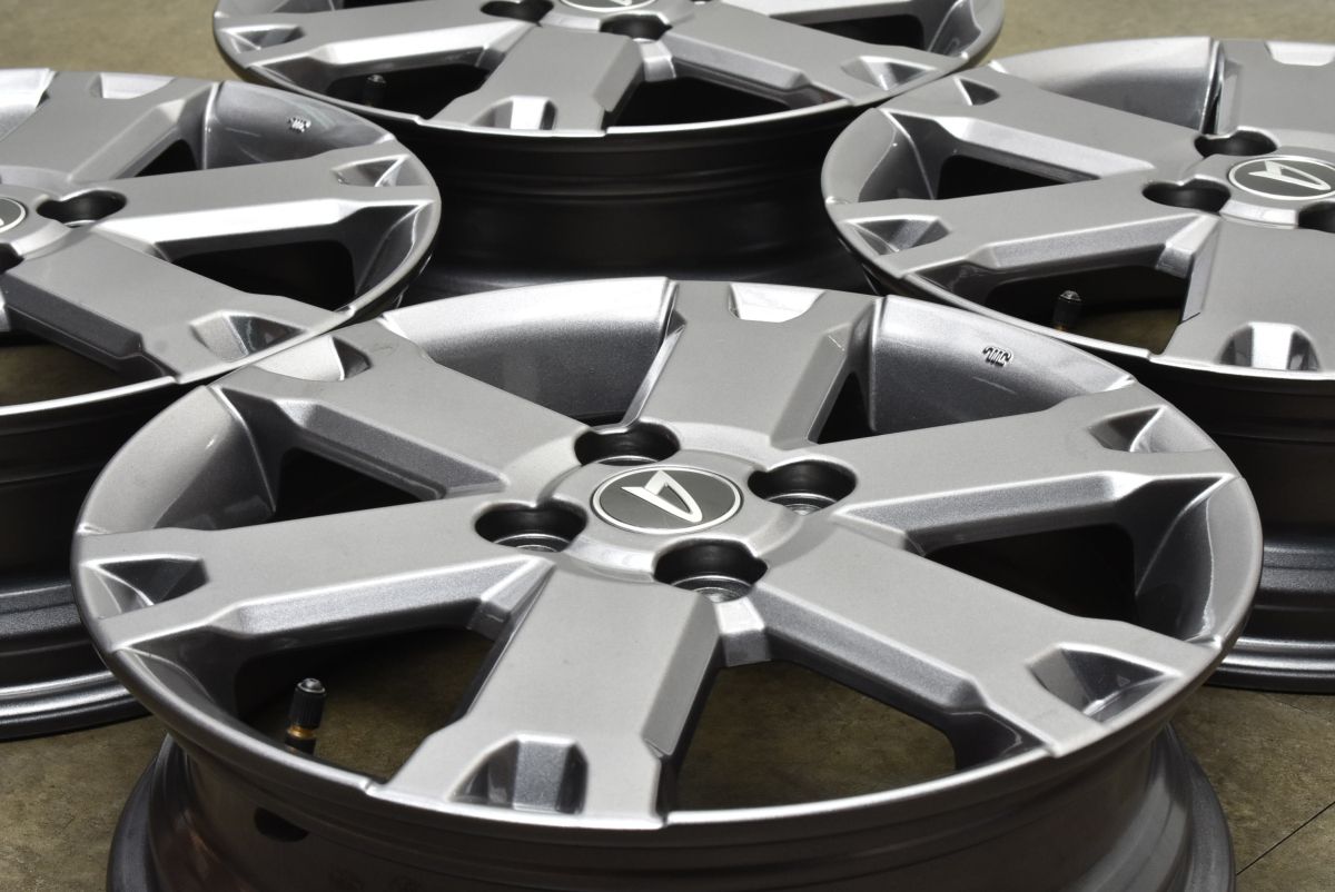 新車外し ダイハツ タフト Gターボ 15 in 4 5 J 45 PCD 100 ガンメタリック塗装 4本 ミラ ムーヴ タント ウェイク キャスト コペン