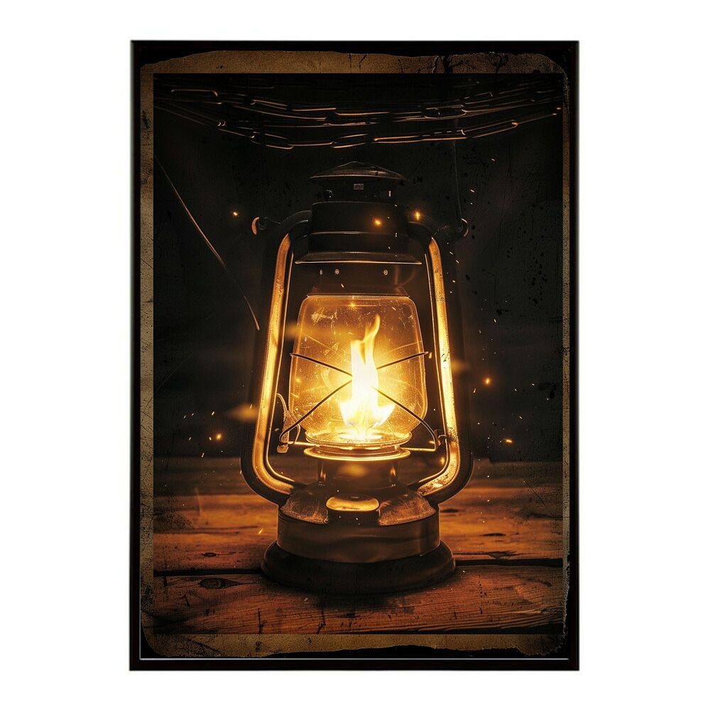 B2サイズ（約51x73cm）】【lm-poster-4098】【フレーム付き】ランタン