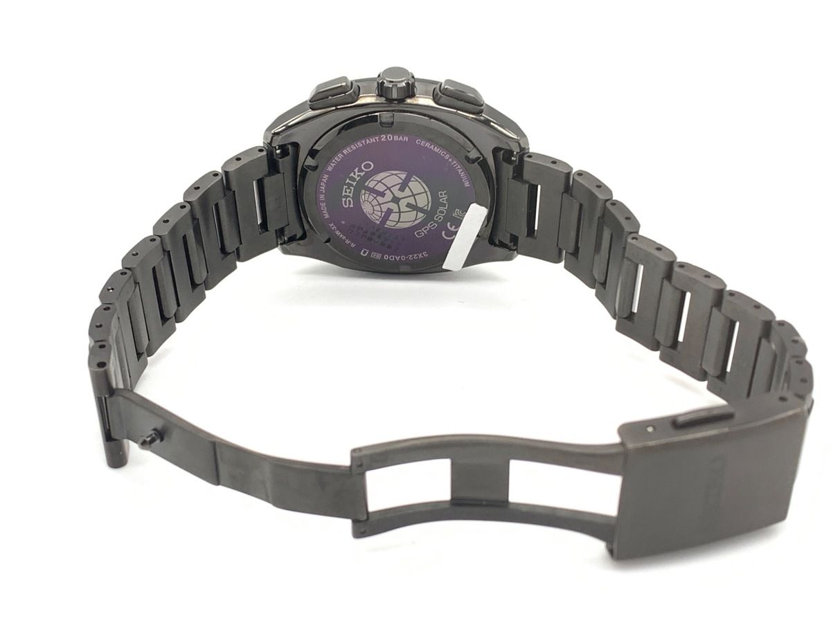 並品 セイコー アストロン ブラック SBXD 009 3 X 22-0 AD 0 チタン