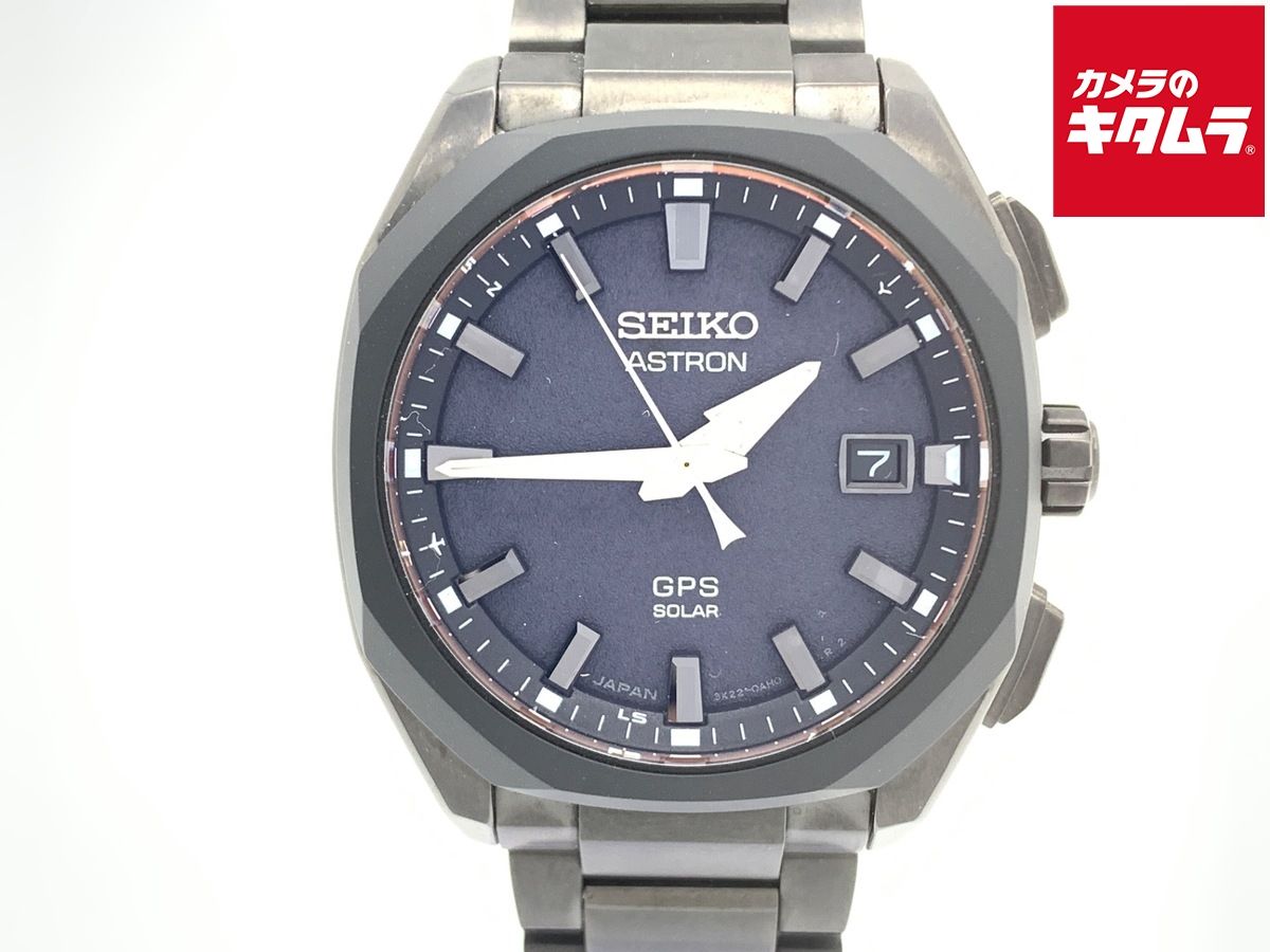 並品 セイコー アストロン ブラック SBXD 009 3 X 22 0 AD チタン