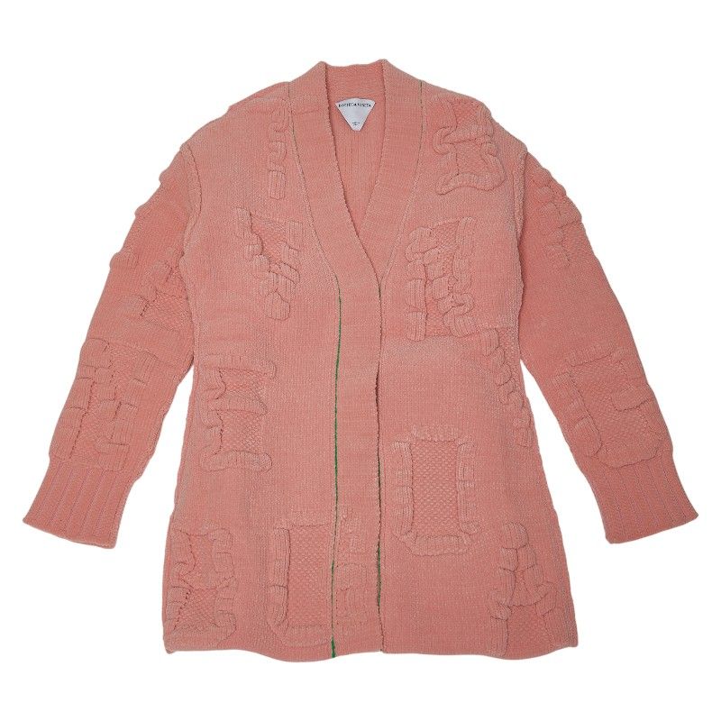 ボッテガヴェネタ エンボスロゴ カーディガン サイズXS 689713 ピンク  