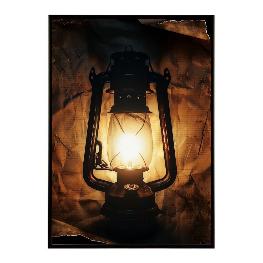 A0サイズ（約84x119cm）】【lm-poster-4121】【フレーム付き】ランタン
