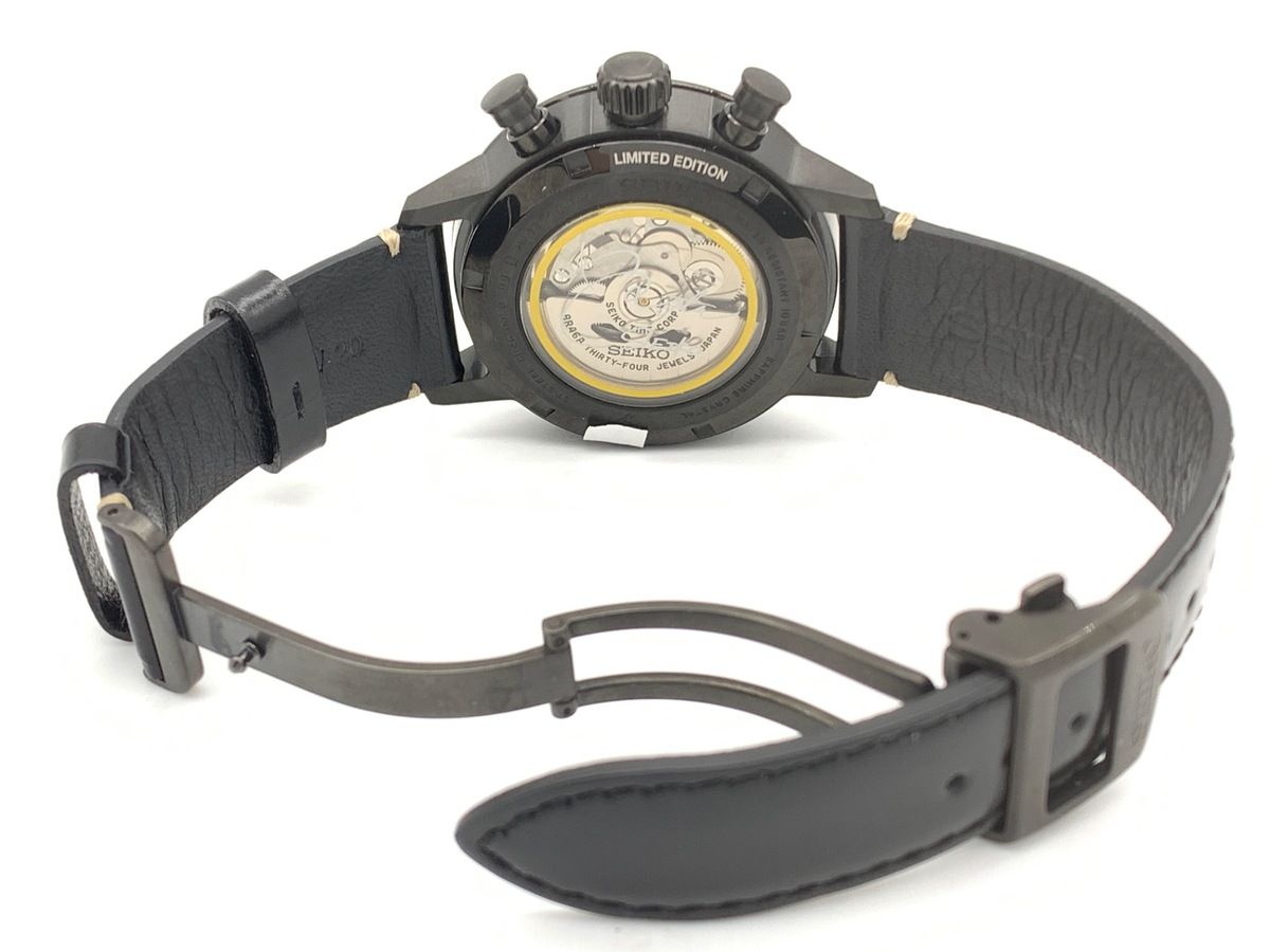 セイコー プロスペックス スピードタイマー ブラック SBEC 013 8 R 46-00 E 0 ステンレススティール 山縣亮太モデル 100本