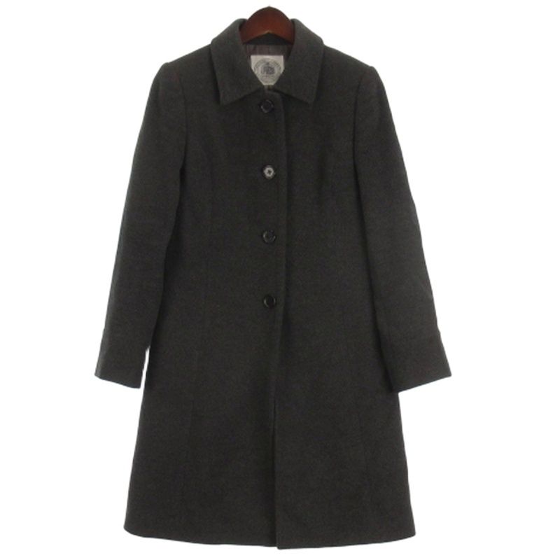 ジェイプレス J.PRESS ウール アンゴラ ステンカラ― コート グレー 9
